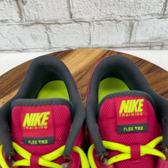 Nike Training Flex TR2 Womens 8 Pink Green Running Sneakers 511332-632 - Picture 13 of 14